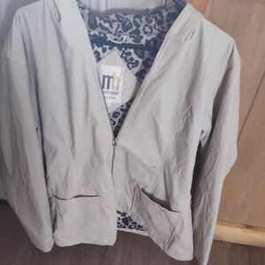 Sleek Utility Jacket in Cream by [Brand]